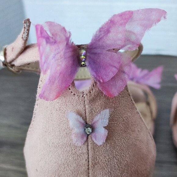 Kelly & Katie Butterfly  Chunky High Heels Size 6 Preppy Formal Dressy Pumps - Picture 7 of 14